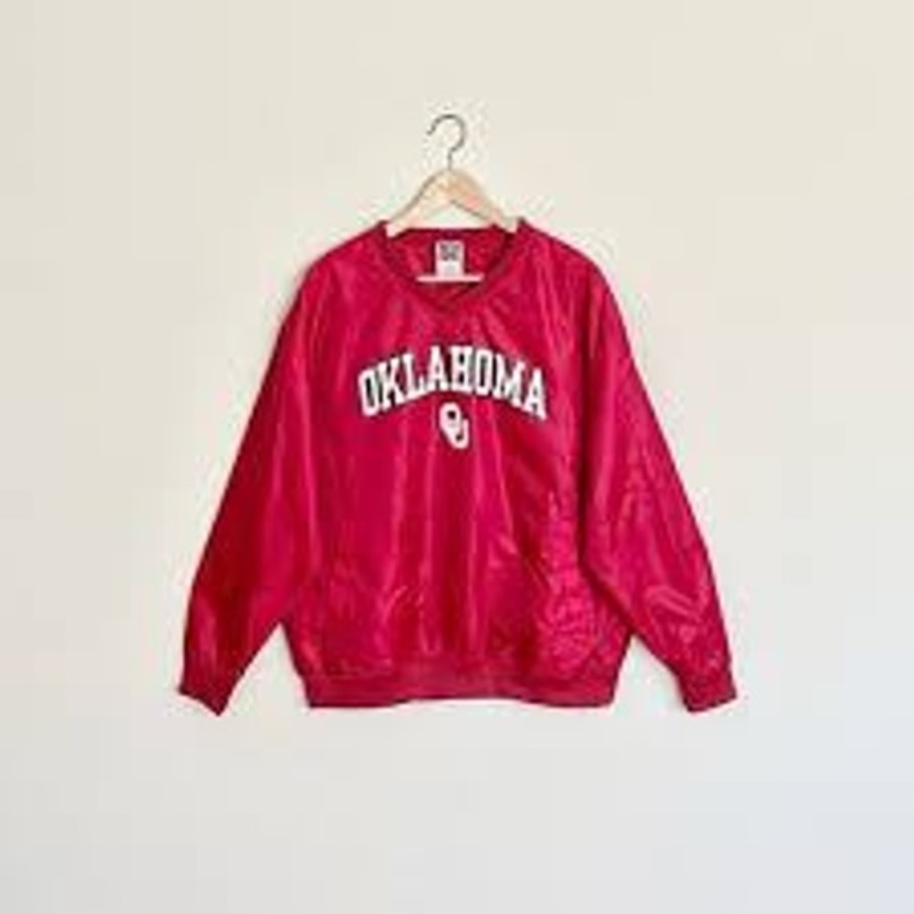 Red‎ Oak Sportswear Oklahoma Sooners Windbreaker Pullover Jacket - Size
